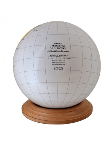Globe de la Pangée 18.2 Cm