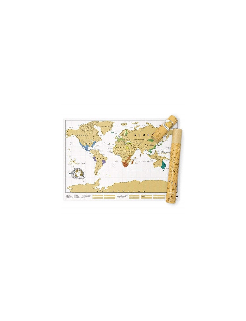 Carte du monde à gratter - 82.5 x 59.4 cm – Atelier Atypique