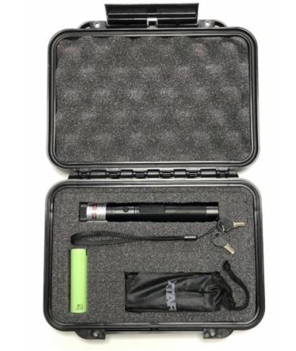 Pointeur laser vert 200mW on/off - chercheur - coffret