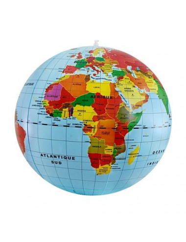 Globe terrestre gonflable - 50 cm