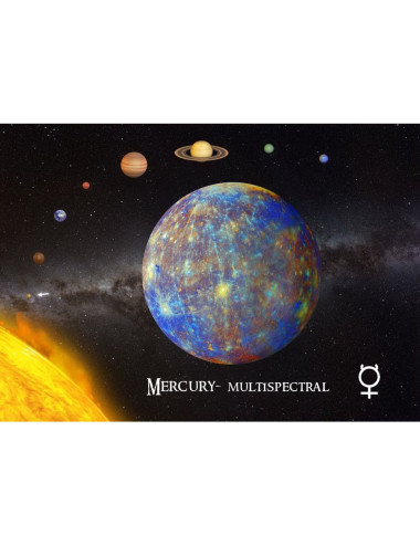 Carte 3D Mercure planétarium