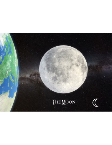 Carte 3D Lune planétarium