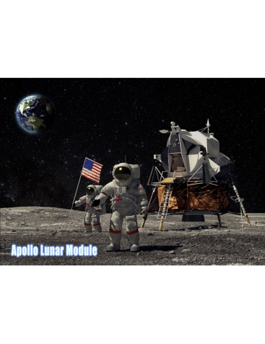 Carte 3D module lunaire apollo