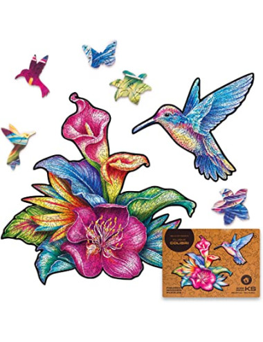 Puzzle en bois colibri