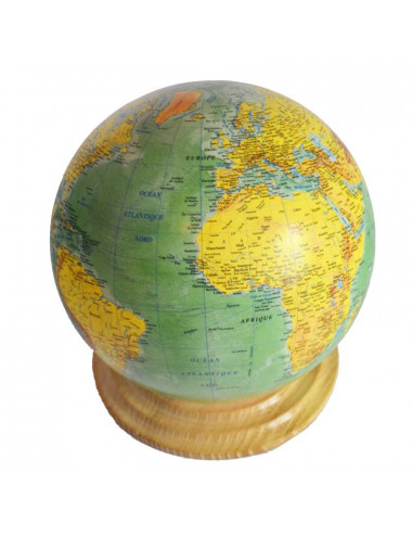 Globe terrestre vert 18,2 cm