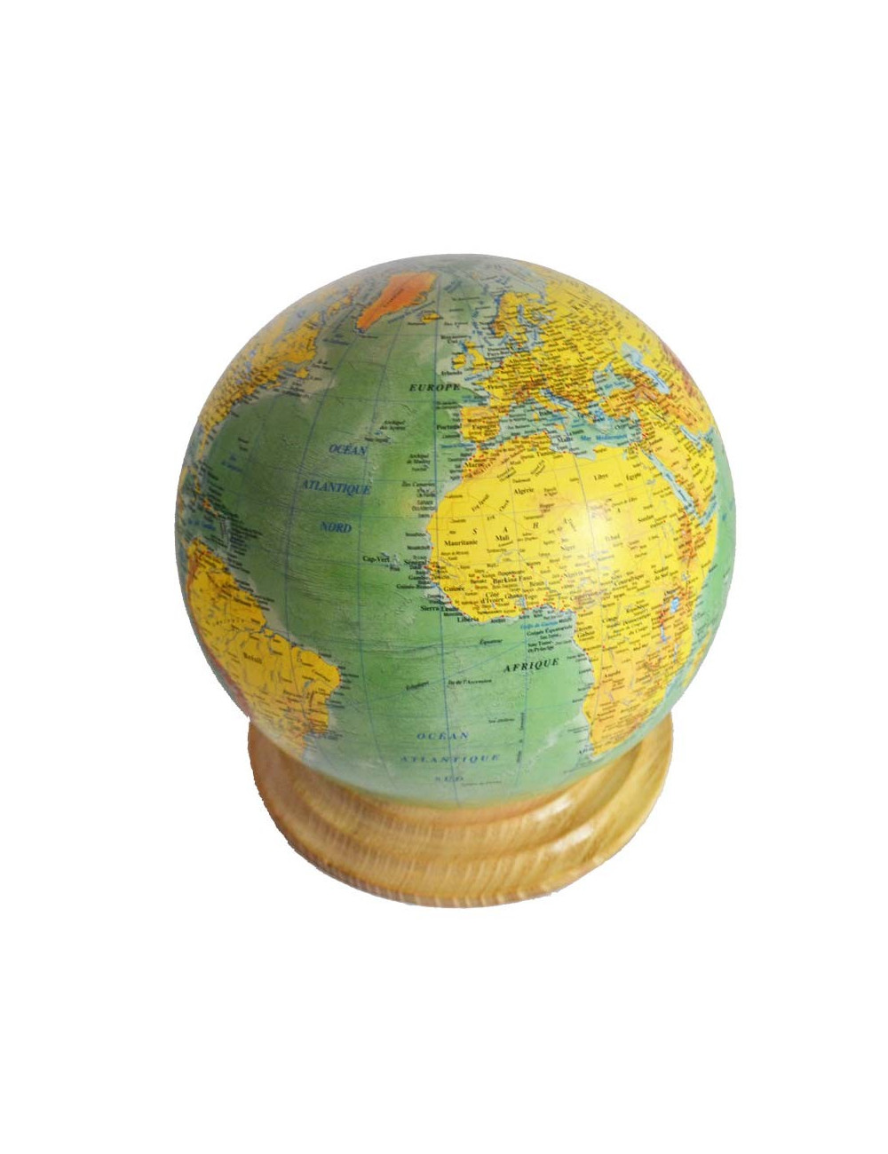 Globe terrestre vert 18,2 cm