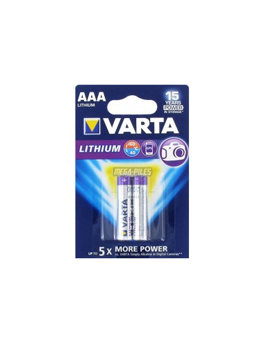 Piles Varta Lithium LR03 AA (lot de 2)